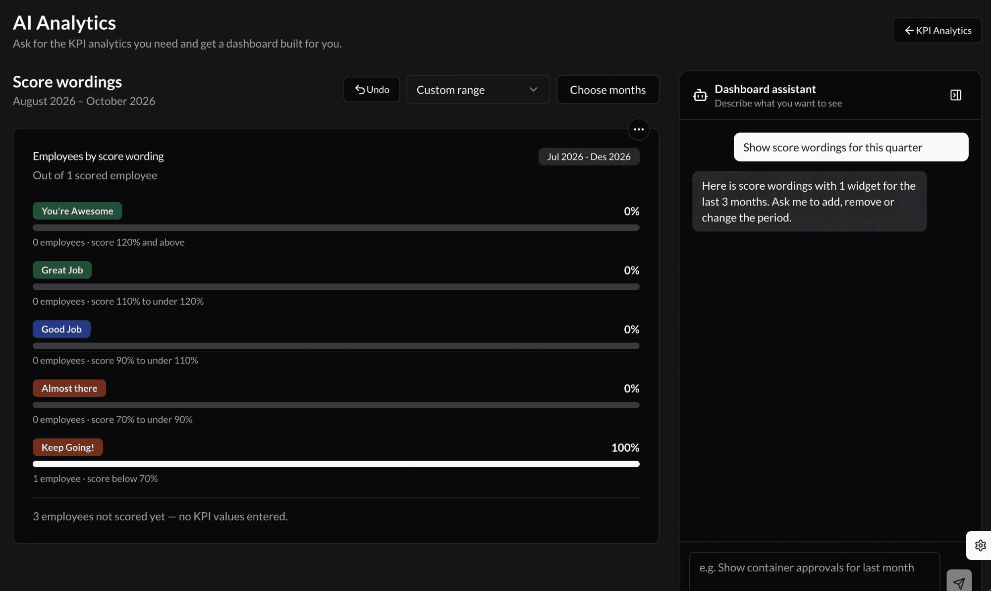 LLM Features for a KPI Management SaaS, screenshot 2