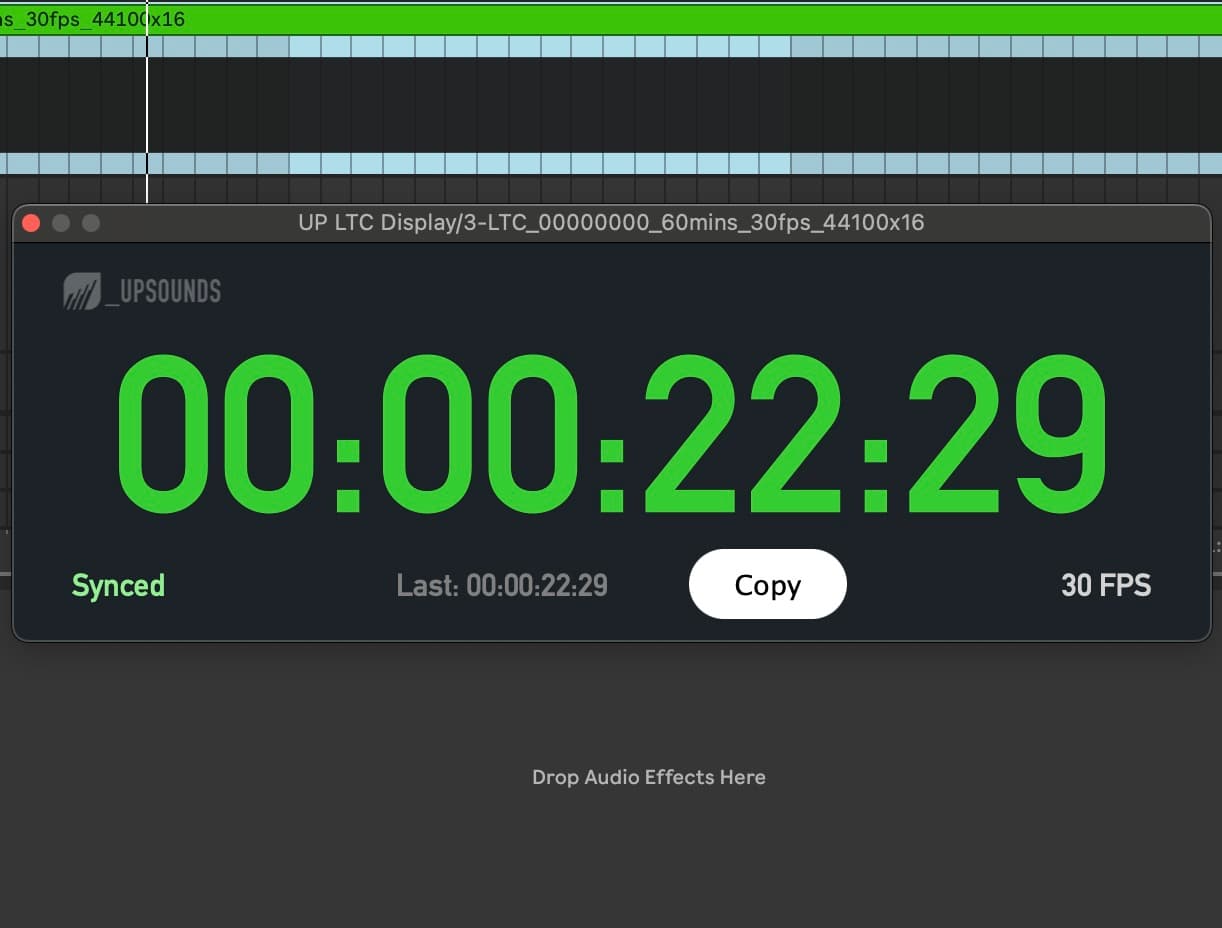 UP LTC Display: Timecode Monitoring Plugin for DAWs